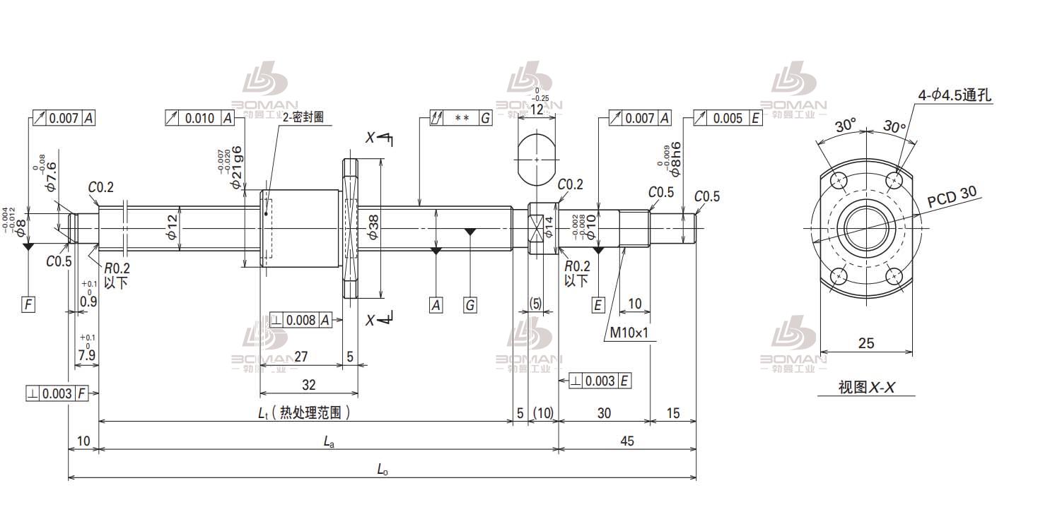 W1203MA-3PY-C3Z2.5-MA标准滚珠丝杠