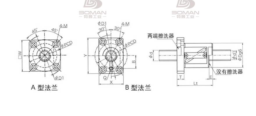 KURODA GR1504DS-AALR 黑田丝杆替换尺寸图解大全