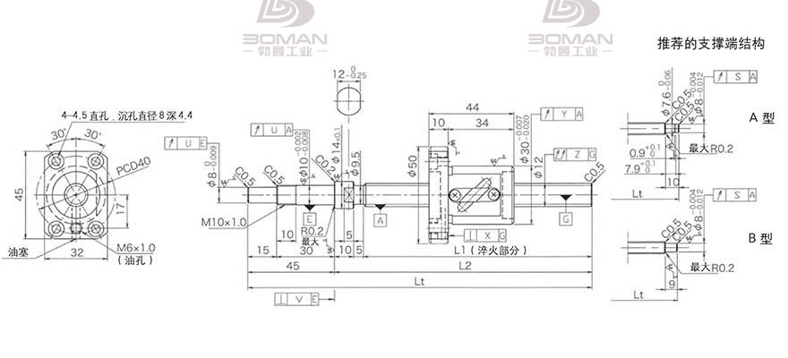 KURODA GP1205DS-BALR-0450B-C3S 黑田精工丝杆评测