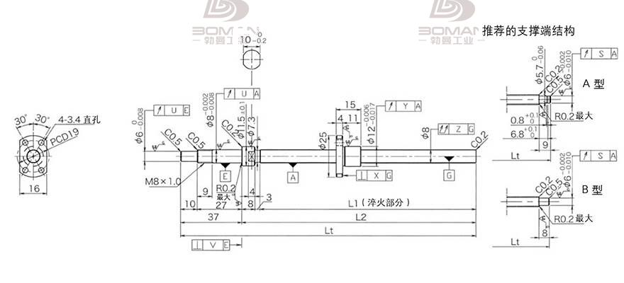 KURODA DP0801JS-HDNR-0180B-C3F 黑田丝杆无锡代理商