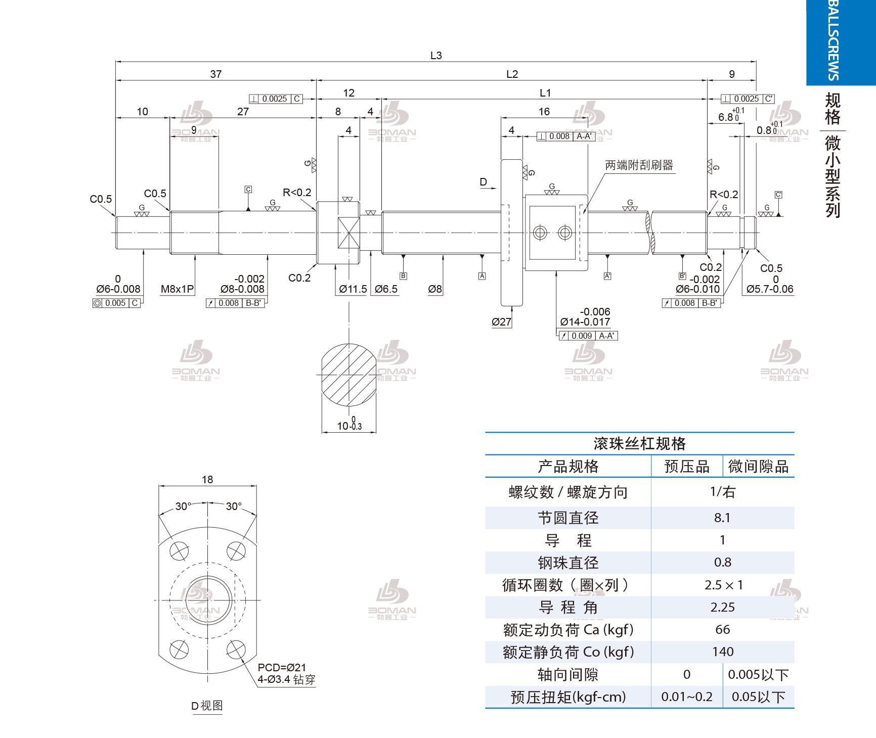 PMI FSM0801-C3-1R-0248 pmi 滚珠丝杠滑台采购