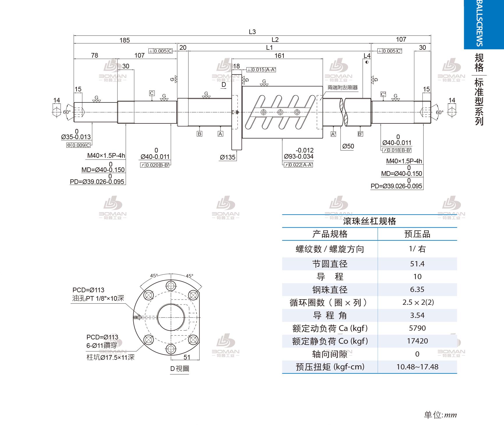 PMI 1R50-10B2-1FOWC-1980-2292-0.018 pmi丝杆选型手册