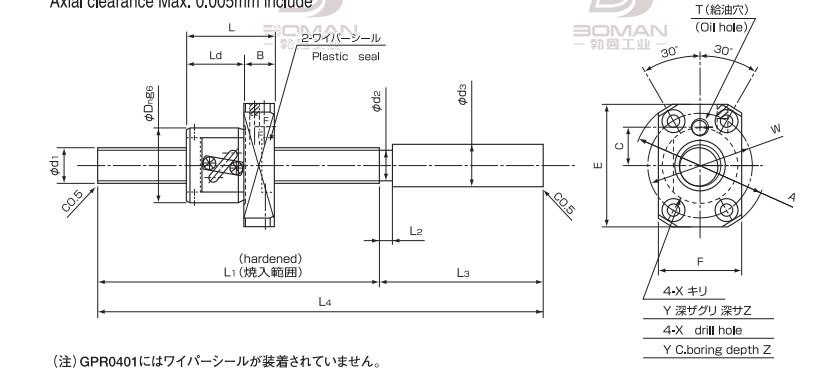 ISSOKU GTR1010AC3T-440 issoku丝杆型号